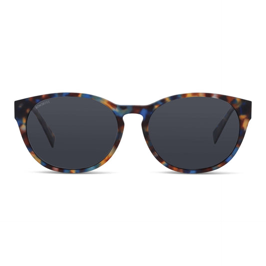 Lentes antejos de sol polarizados ovalados  carey azul color negro para hombre y mujer #color_carey