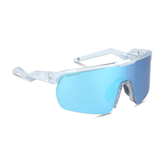 anteojos gafas de sol polarizadas deportivas para hombre y mujer andar en bicicleta o jugar padel pescar deportes outdoor transparentes tipo oakley espejadas grandes #color_sky