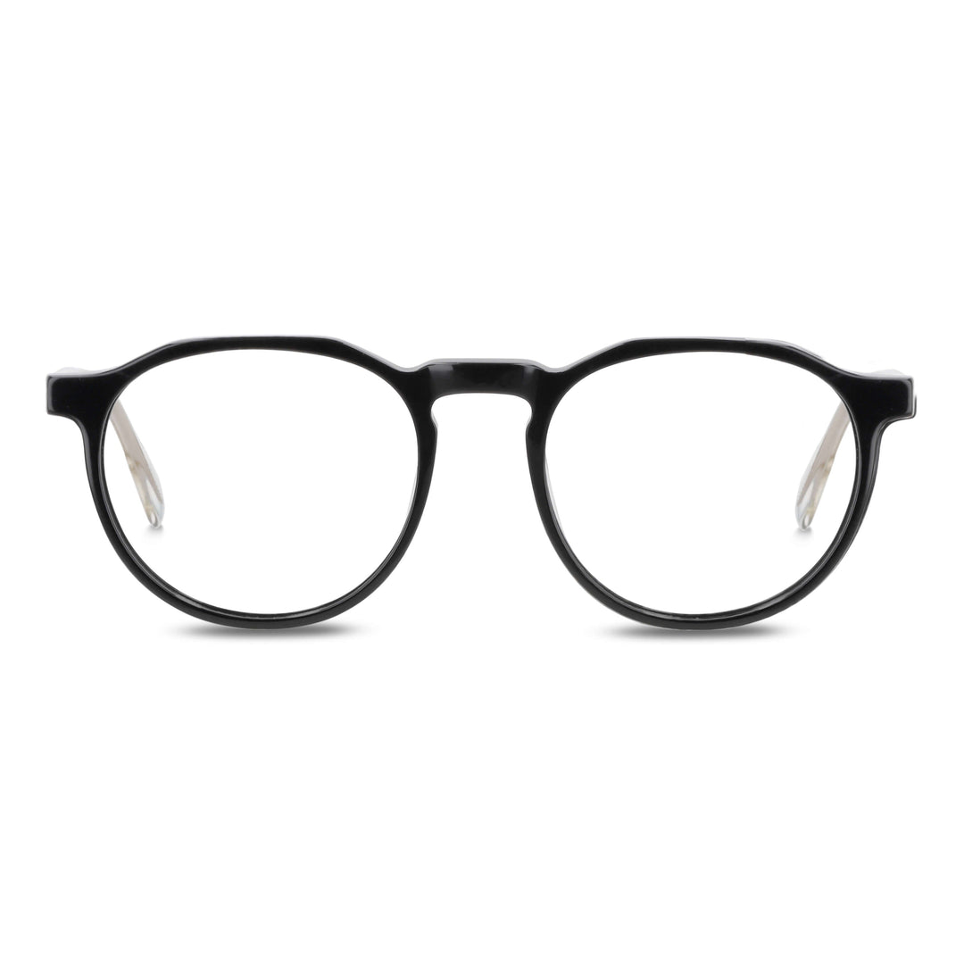 Marcos lenses optical round acetate black and white blue light filter men women Bonoboss #color_bicolor