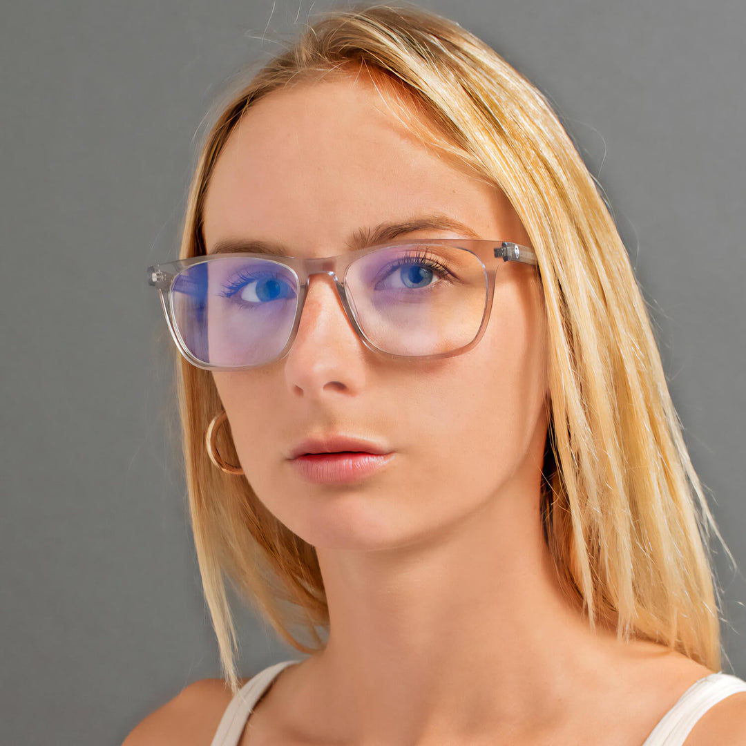 Marcos lenses optical oval rectangular clear multifocal bifocal adelgazado blue light filter men women Bonoboss
