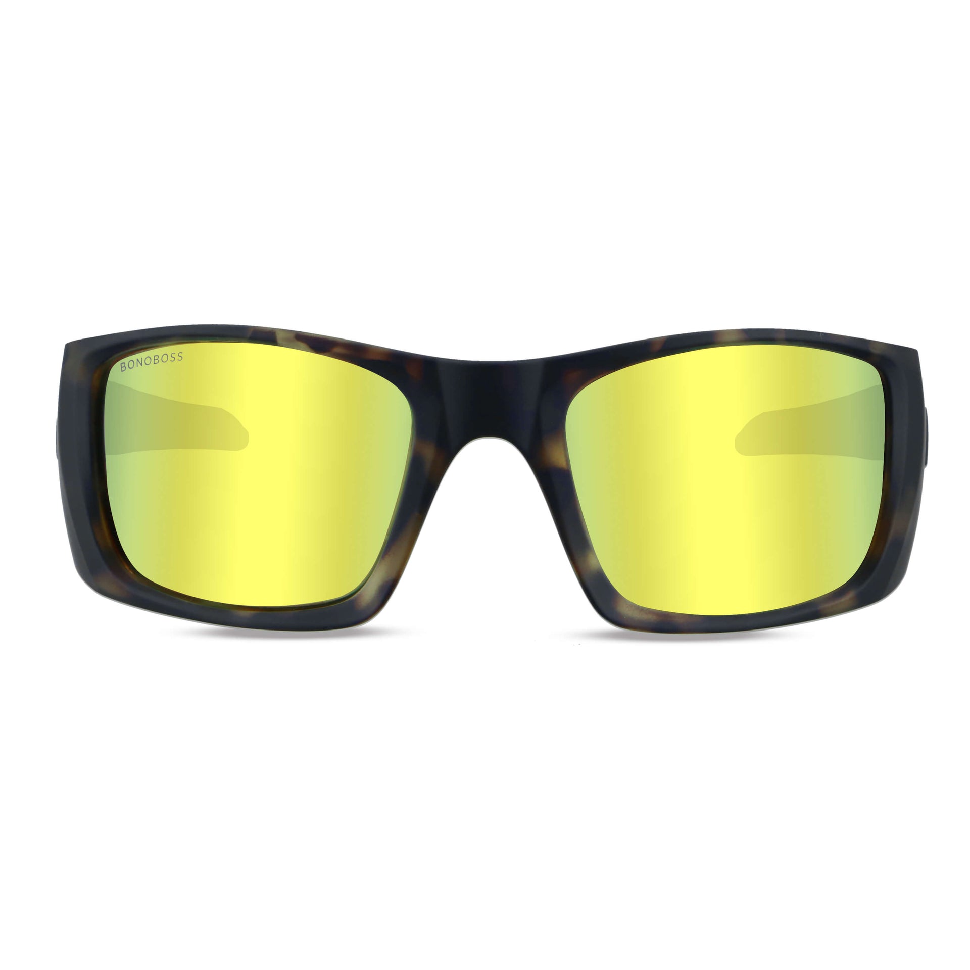 lentes anteojos de sol deportivos polarizados opticos para curvos con o sin receta para pesca gafas envolventes de plastico reciclado sustentable ecologico con o sin receta regalo corporativo vista frontal #color_espejado-dorado