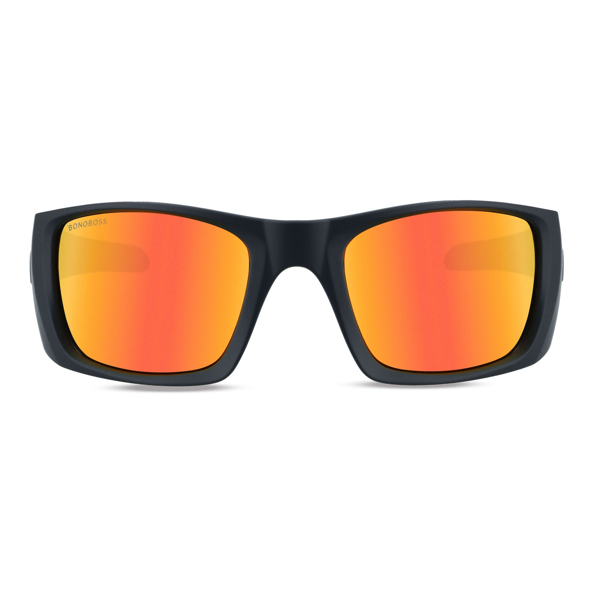 lentes anteojos de sol deportivos polarizados opticos para curvos con o sin receta para pesca gafas envolventes de plastico reciclado sustentable ecologico con o sin receta regalo corporativo vista frontal #color_espejado-rojo