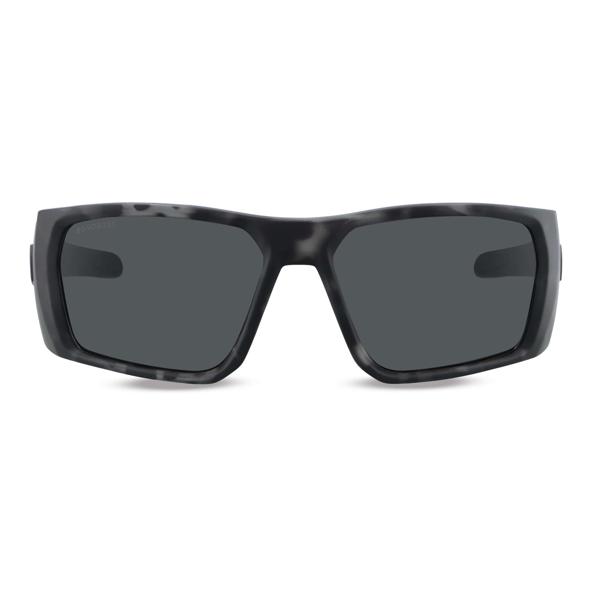 lentes anteojos de sol deportivos polarizados opticos para curvos con o sin receta para pesca gafas envolventes de plastico reciclado sustentable ecologico con o sin receta regalo corporativo vista frontal #color_dark-camo