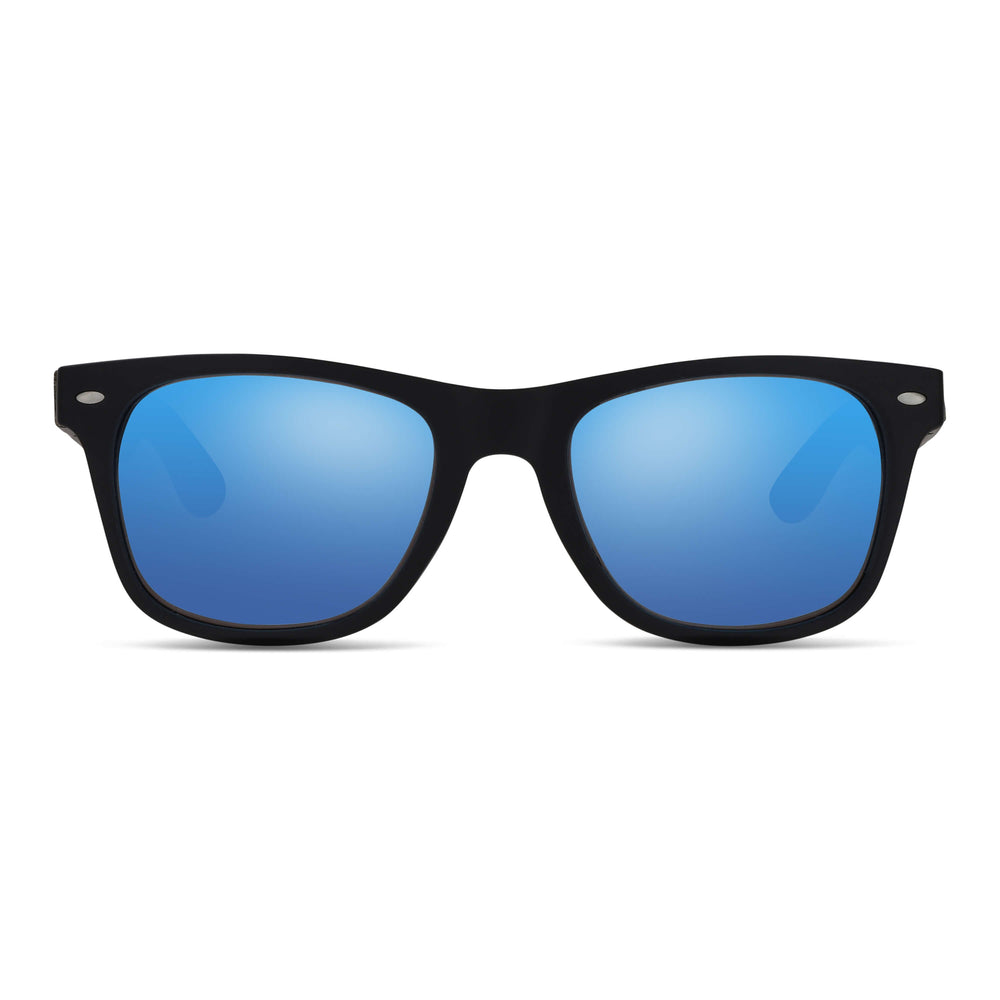 Sunglasses rectangular polarized blackfor men and women with color lenses sky Bonoboss #color_sky