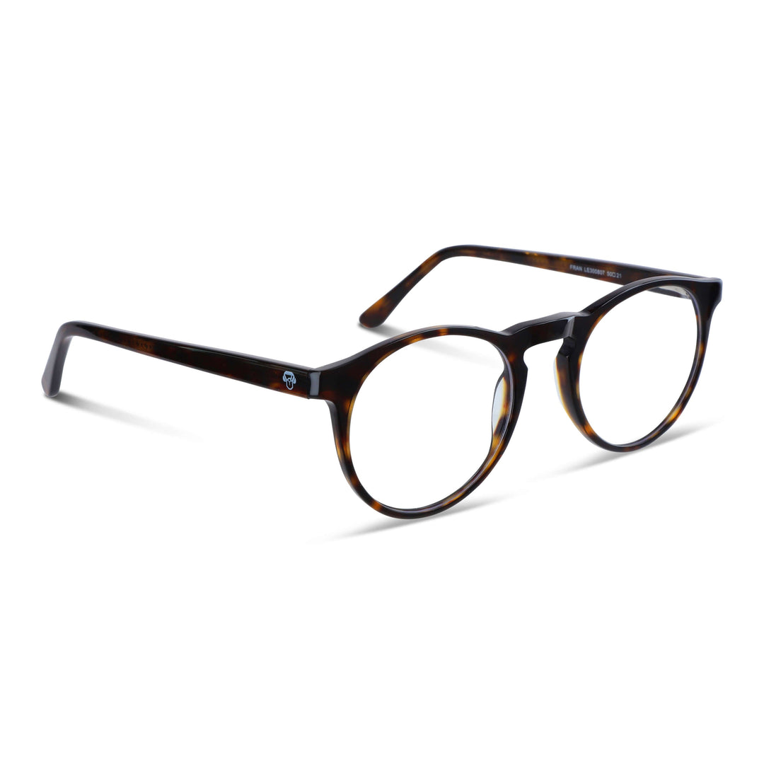 Eyeglasses optical round smalls for women men and kids in material sustainable Bonoboss #color_carey