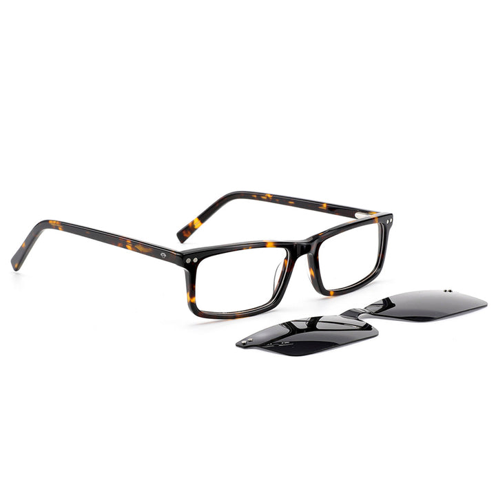 Frames rectangular tortoise with imanes sun or clips polarized Bonoboss #color_carey