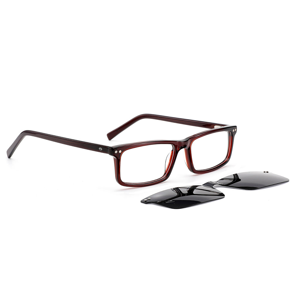 Frames rectangular red with imanes sun or clips polarized Bonoboss #color_rojo