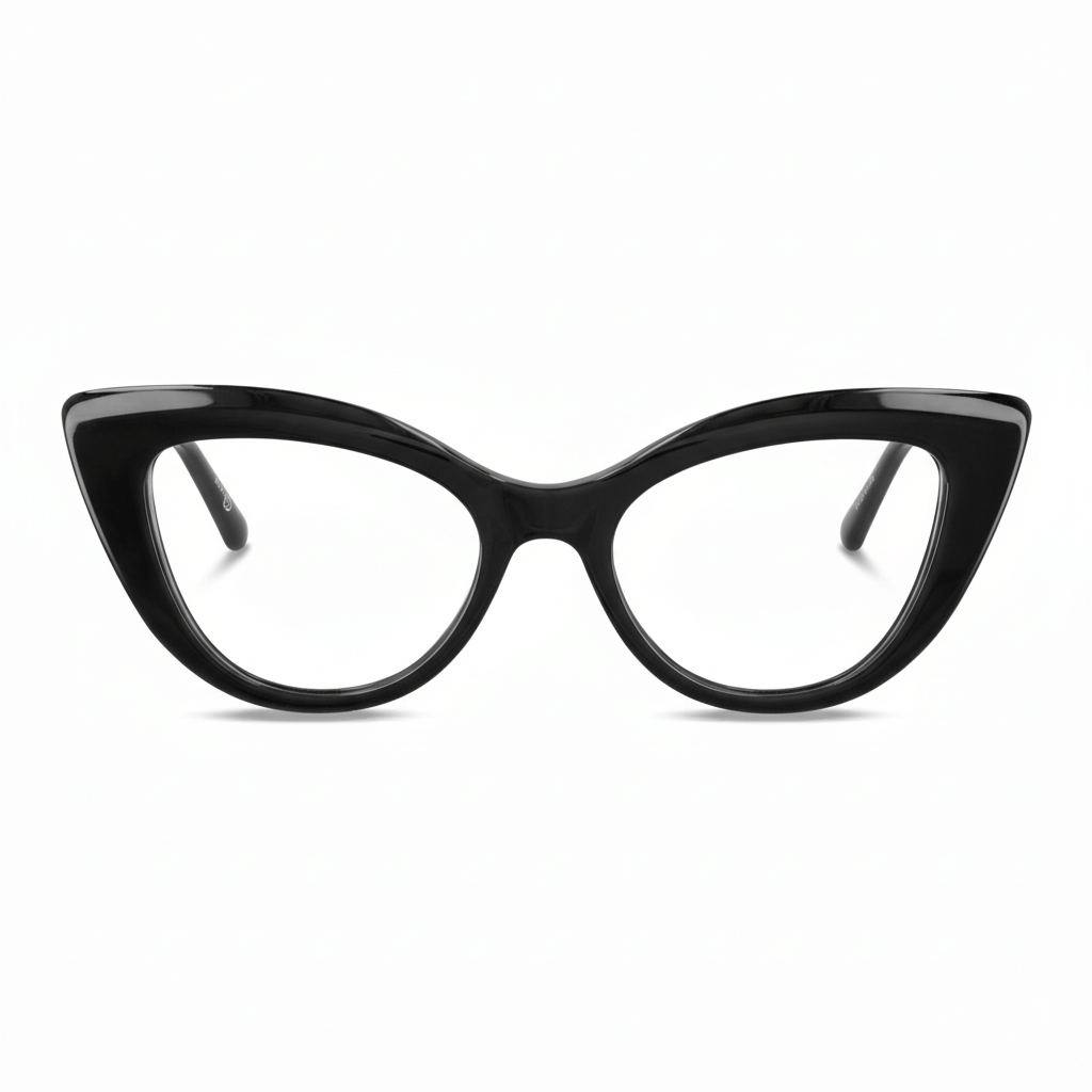 Foto front frames optical agate pattern retro for women round face large marca bonoboss in acetate biodegradable natural black #color_negro