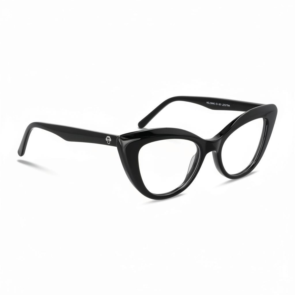 Unos frames optical the marca bonoboss agate pattern black in angled view top with fondo white. optical frames black #color_negro