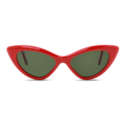 anteojos de sol gafas polarizadas retro femme bonoboss acetato reciclado sustentable elegantes coleccion diseñador moda mujer gato #color_rojo