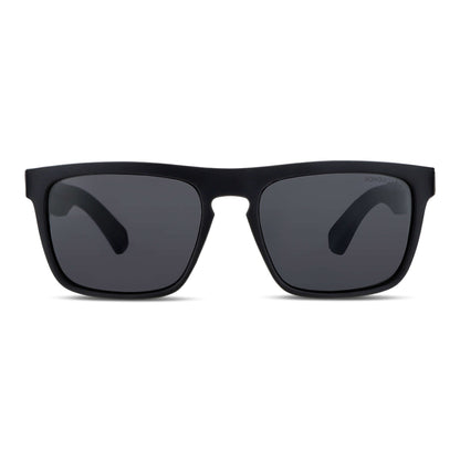 anteojos de sol rectangulares polarizados negros pata de madera  para hombre y mujer con lentes de color negro #color_waves
