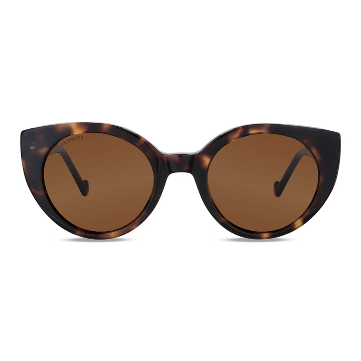 Front view eyeglasses sunglasses polarized forma agatada for men and women round face u ovalada large tortoise Bonoboss #color_carey