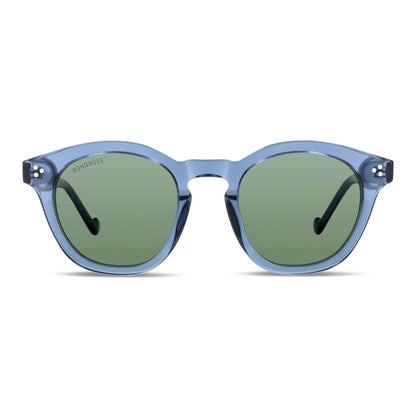 anteojos de sol de color azul transparente y cristales g15 verdes polarizados para hombre y mujer de moda mayorista de optica distribuidor #color_azul