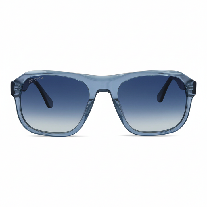 Sunglasses polarized rectangular oversized retro for men and women bonoboss modelo tom #color_azul