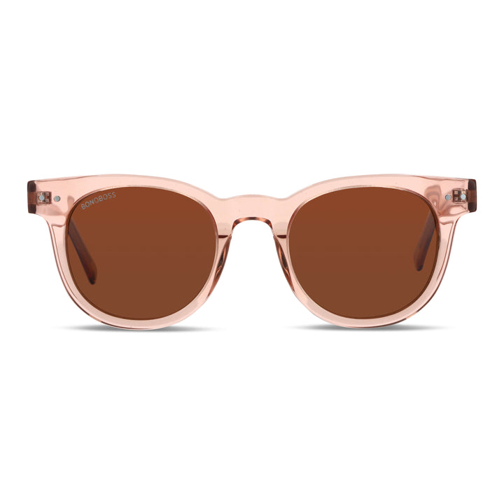 Lenses sunglasses polarized round damasco cristal color café for men and women Bonoboss #color_lightsalmon