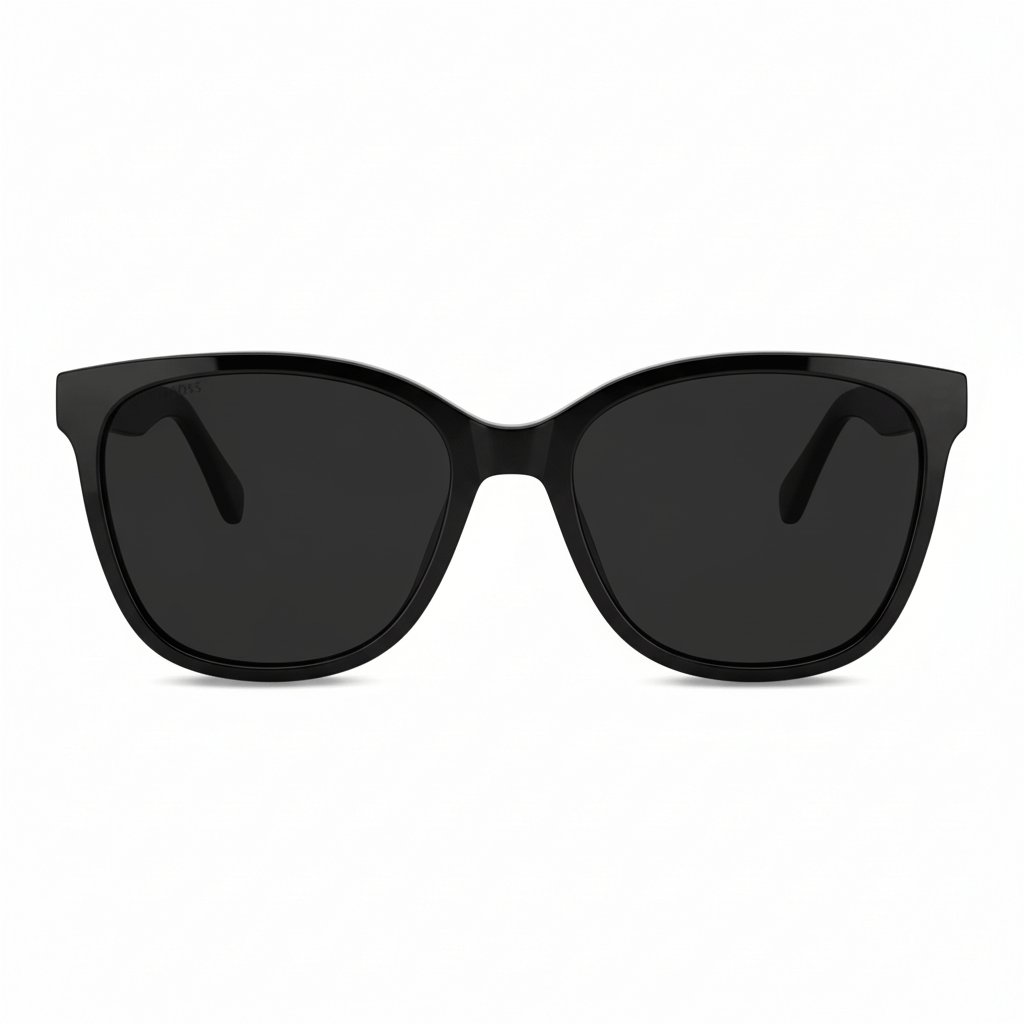 lentes de sol agatados de moda para mujer de cara redonda #color_negro