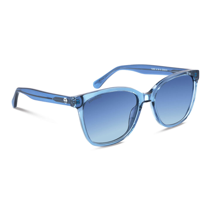 Sunglasses agate pattern moda for women round face Bonoboss #color_azul