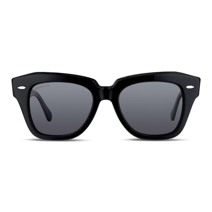 anteojos gafas de sol polarizadas rayban negro para mujer de cara redonda grande quedan bien con o sin receta optica #color_negro