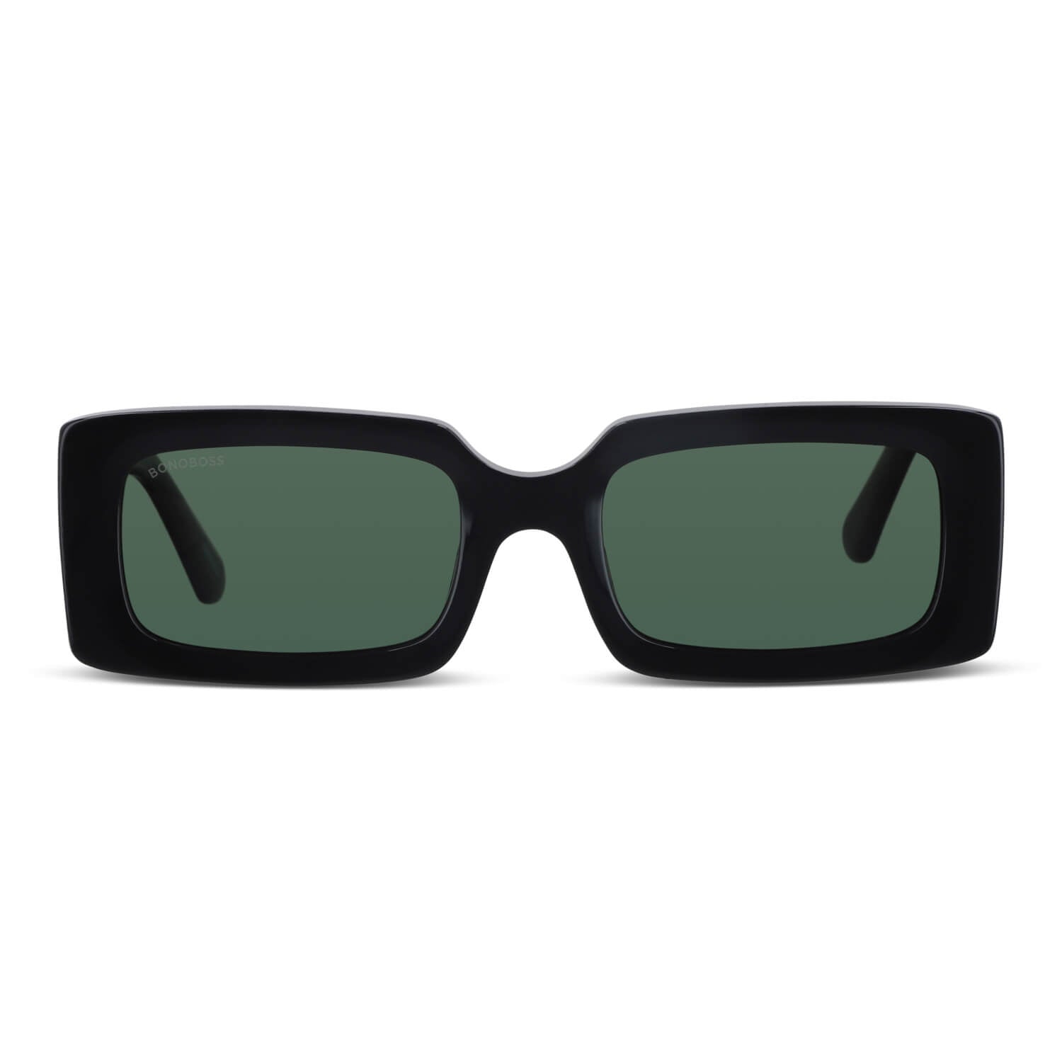 anteojos de sol rectangulares de acetato polarizados color negro cristal g15 para hombre y mujer #color_negro