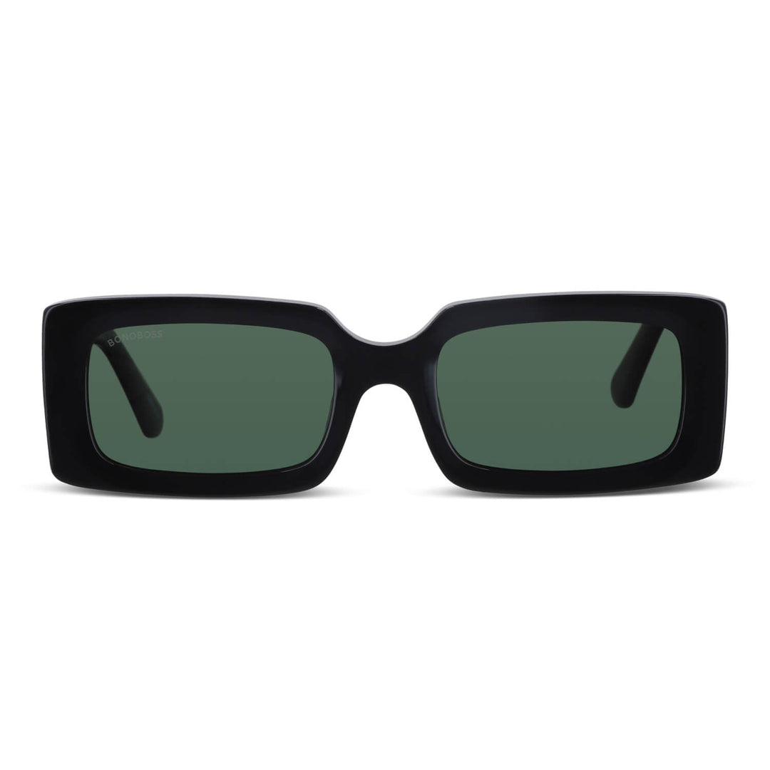 Sunglasses rectangular acetate polarized black cristal g15 for men and women Bonoboss #color_negro