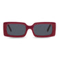 anteojos de sol rectangulares de acetato polarizados color rojo cristal negro para hombre y mujer #color_rojo