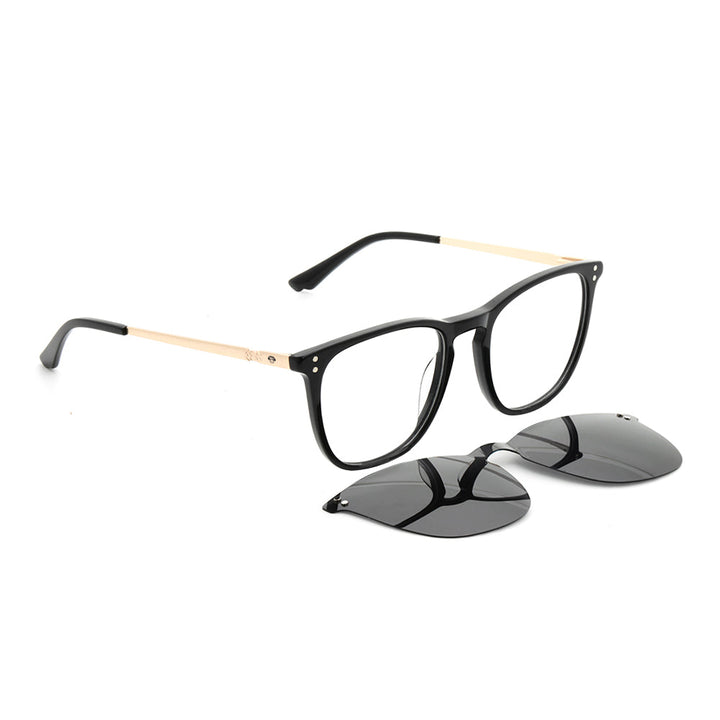 Erika rayban black lenses optical with sun clip-on magnetico polarized prescription mayorista sustainable ecologico Bonoboss #color_negro