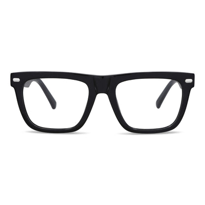 anteojos gafas opticas lentes armazones clip sol polarizado plastico acetato sustentable reciclado xl extra grande con receta moda hombre mujer cara redonda grande #color_negro
