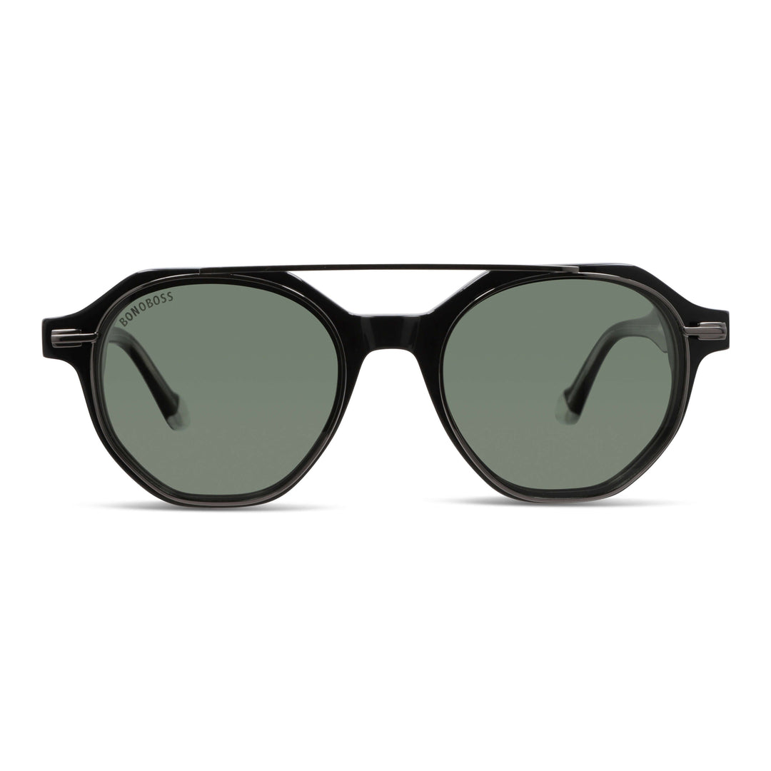 Eyeglasses lenses optical with sun clip-on polarized for men and women exclusivos with and sin prescription blue light filter amarillo Bonoboss #color_negro