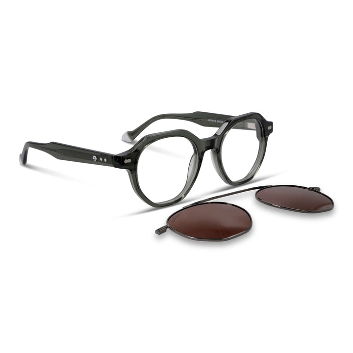 Eyeglasses lenses optical with sun clip-on polarized for men and women exclusivos with and sin prescription blue light filter amarillo Bonoboss #color_verde