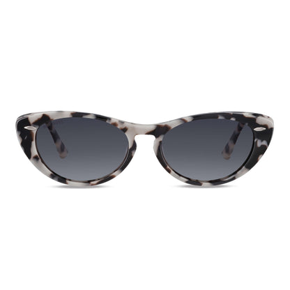 la vista frontal de unos anteojos de sol polarizados de color tipo marmoleado bonoboss en acetato sustentable #color_marble