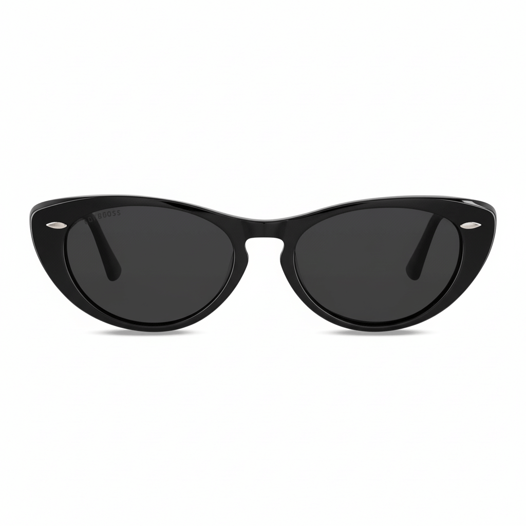 Front view unos eyeglasses black agate pattern retro with tachas metalicas in the costados in acetate recycled sustainable biodegradable for men and women Bonoboss #color_negro