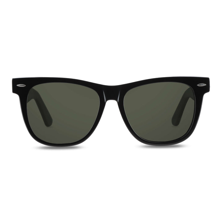 Sunglasses polarized oval for men and women modelo wayfarer rayban g15 distribuidor optical wholesale sustainable recycled plastic Bonoboss #color_negro