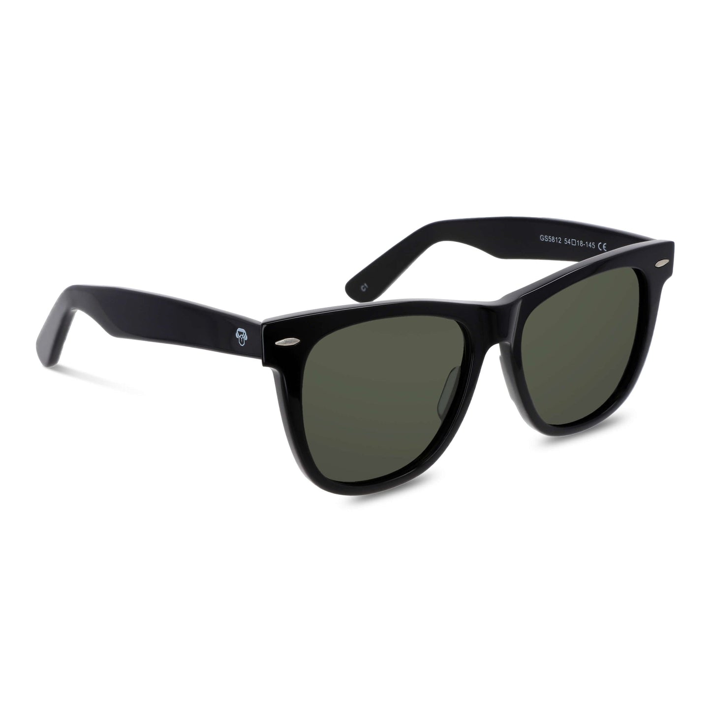lentes de sol polarizados ovalados para hombre y mujer modelo wayfarer de rayban g15 distribuidor mayorista de opticas sustentable reciclado plastico #color_negro