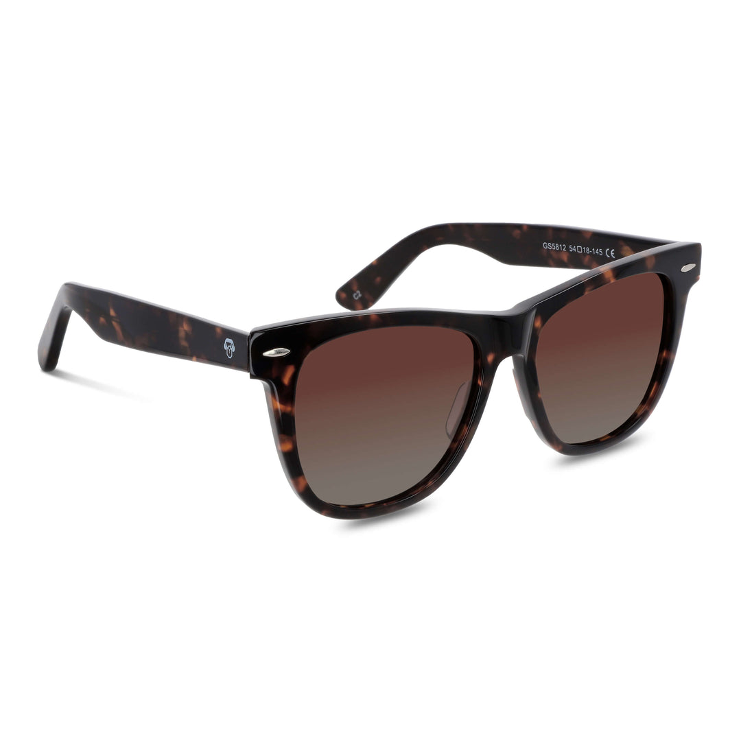 Sunglasses polarized oval men and women modelo wayfarer rayban tortoise café distribuidor optical wholesale sustainable recycled plastic Bonoboss #color_carey