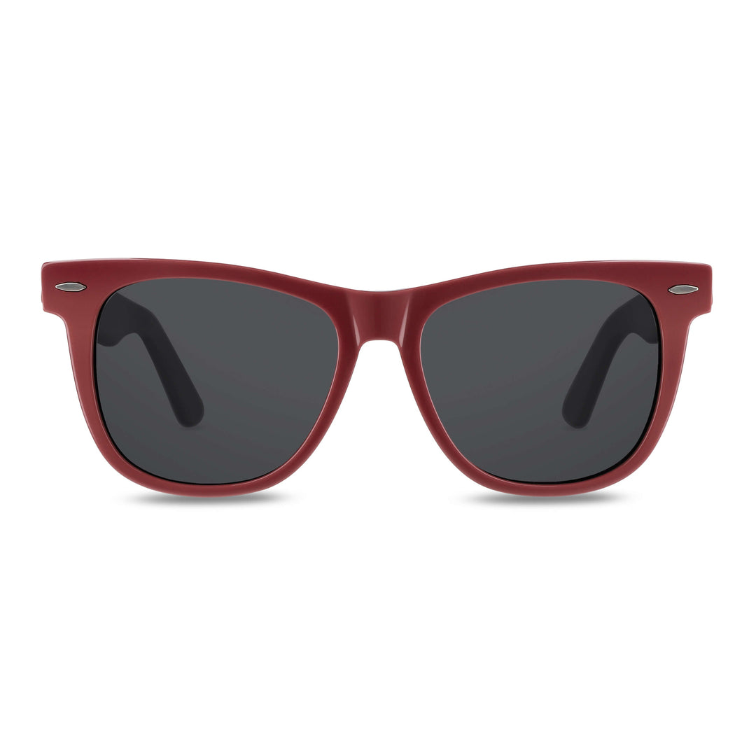 Sunglasses red polarized larges xl for men and women square face with or sin prescription óptica Bonoboss #color_rojo