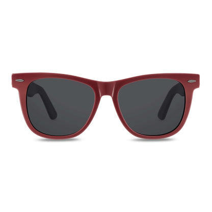 anteojos de sol de color rojo polarizados grandes xl para hombre y mujer de cara cuadrada con o sin receta óptica #color_rojo