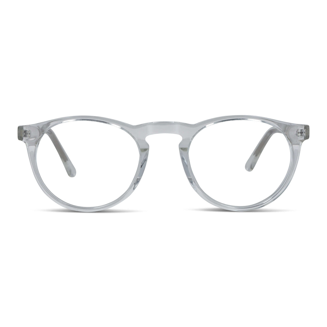 Eyeglasses optical round smalls for women men and kids in material sustainable Bonoboss #color_transparente