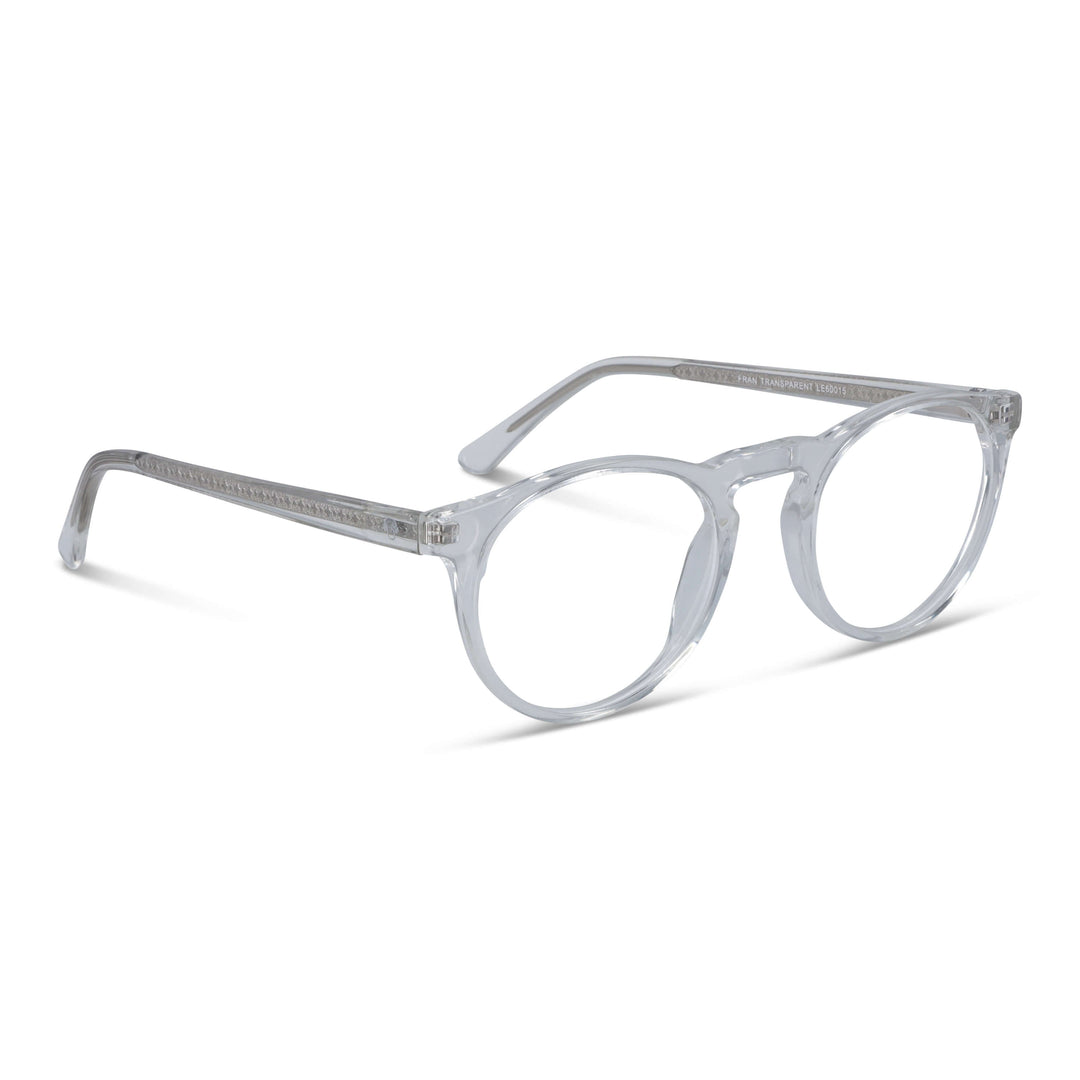 Eyeglasses optical round smalls for women men and kids in material sustainable Bonoboss #color_transparente