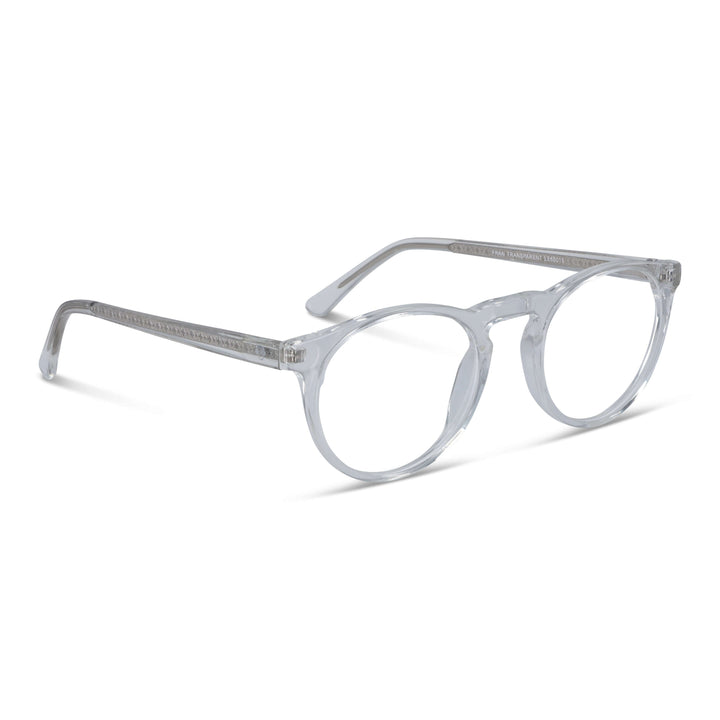 Eyeglasses optical round smalls for women men and kids in material sustainable Bonoboss #color_transparente
