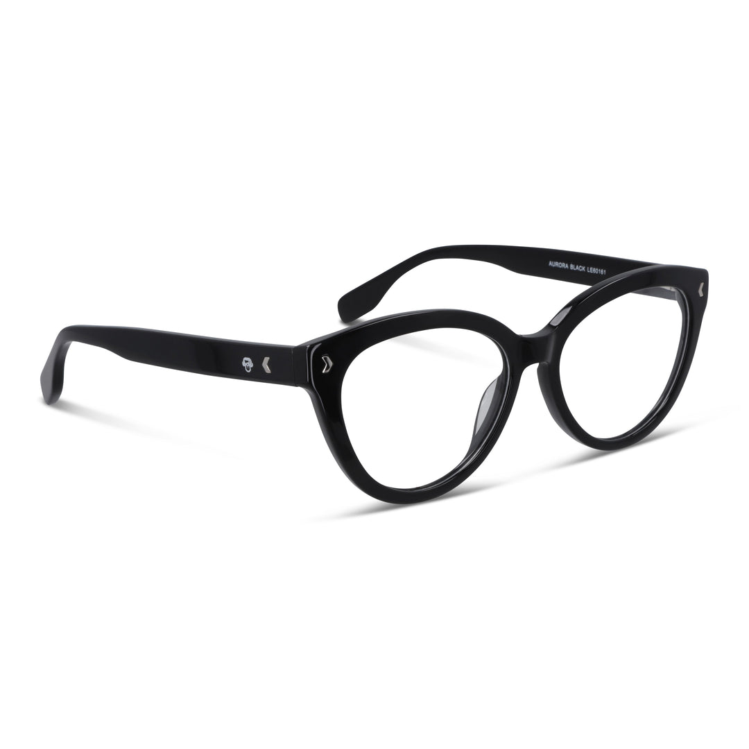 Eyeglasses optical agate pattern for women round face large xl oversize Bonoboss #color_negro