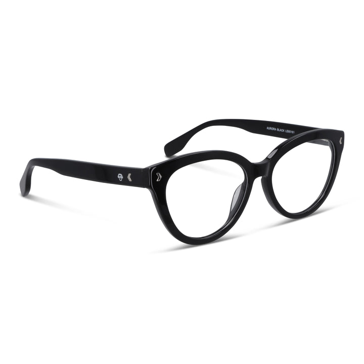 Eyeglasses optical agate pattern for women round face large xl oversize Bonoboss #color_negro