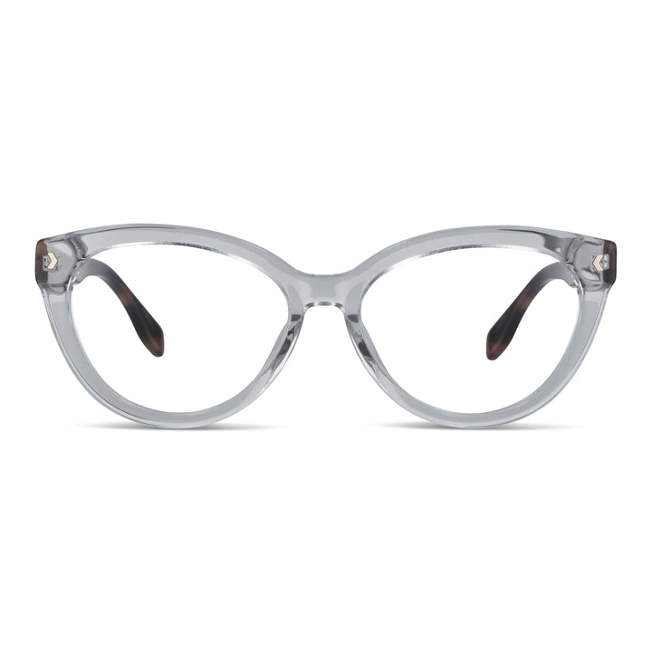 Eyeglasses optical agate pattern clears tortoise for women round face large xl oversize Bonoboss #color_transparente