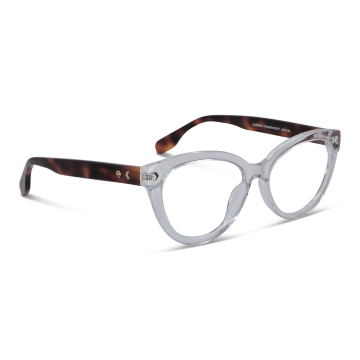 Eyeglasses optical agate pattern clears tortoise for women round face large xl oversize Bonoboss #color_transparente