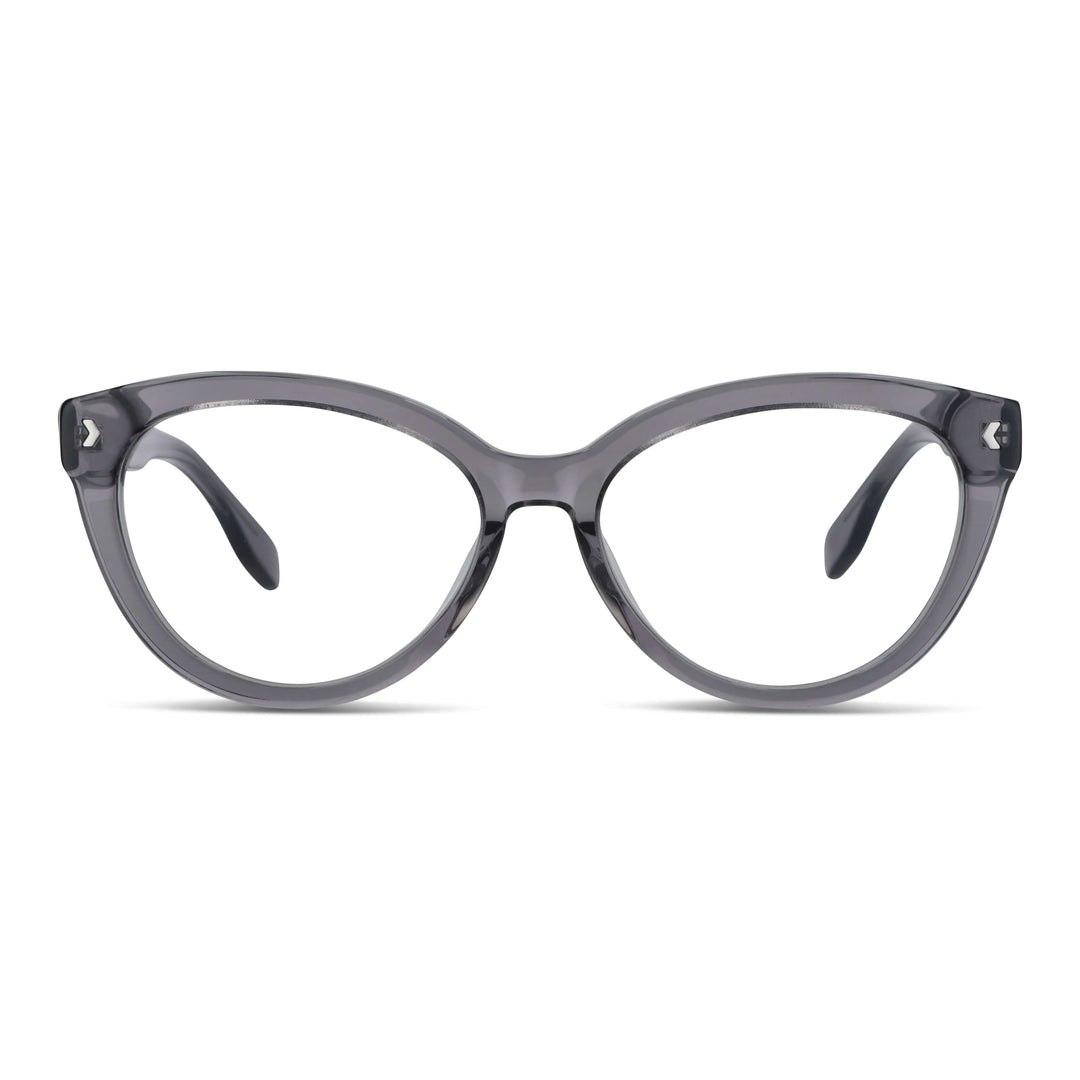 Eyeglasses optical agate pattern for women round face large xl oversize Bonoboss #color_gris