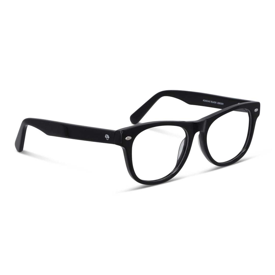 Eyeglasses optical frames acetate blue recycled material sustainable bonoboss optical wholesale #color_negro