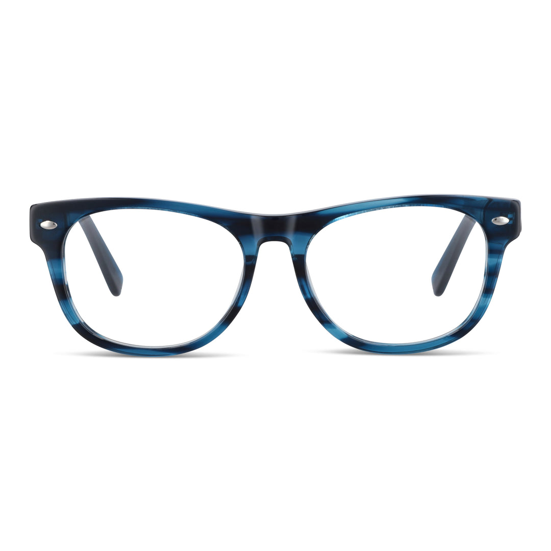 Eyeglasses optical frames acetate blue recycled material sustainable bonoboss optical wholesale #color_azul