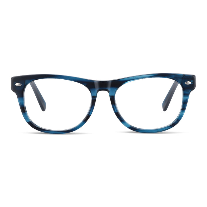 Eyeglasses optical frames acetate blue recycled material sustainable bonoboss optical wholesale #color_azul