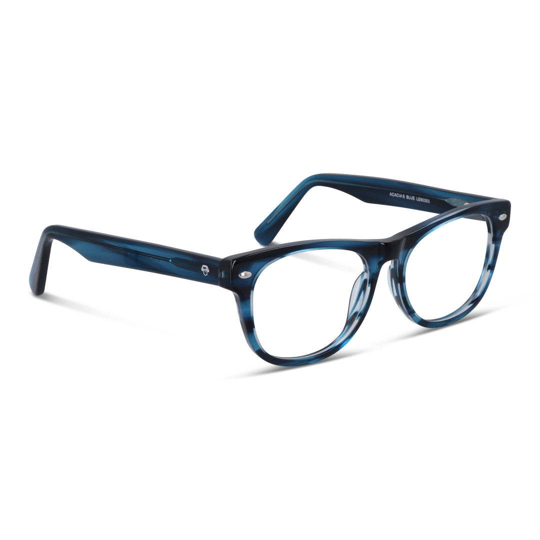 Eyeglasses optical frames acetate blue recycled material sustainable bonoboss optical wholesale #color_azul