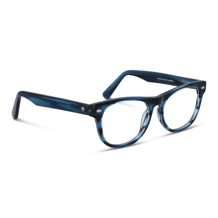 Eyeglasses optical frames acetate blue recycled material sustainable bonoboss optical wholesale #color_azul