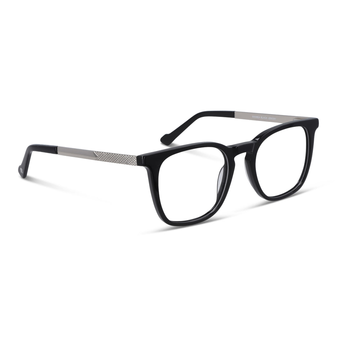 Eyeglasses lenses for men and women round face granacetate livianos and comodos Bonoboss #color_negro
